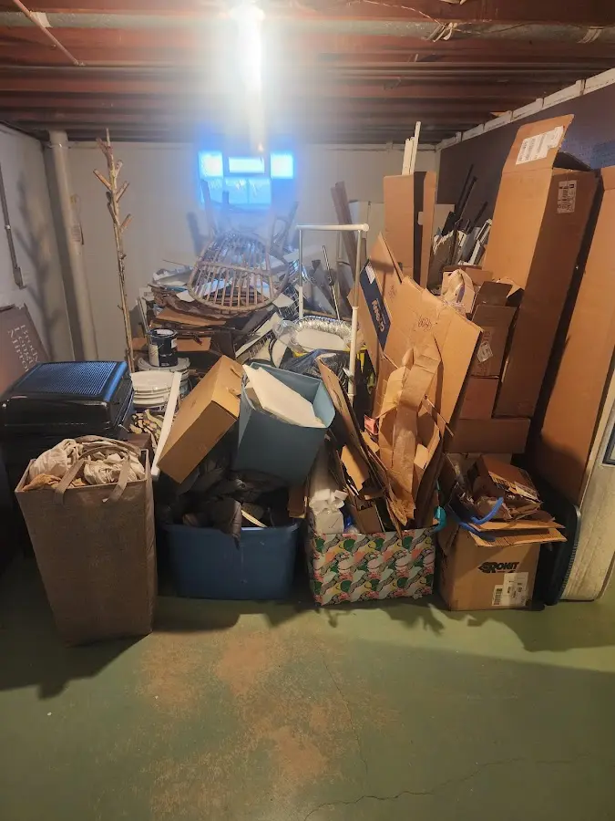 Roll-off dumpster container at job site for 8 Yard Dumpster Rental in Fairfax Station